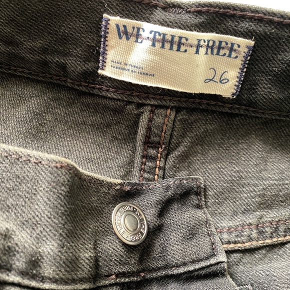 Free People Ripple Wide Leg Crop Dark Wash Size 26 - Picture 2 of 9